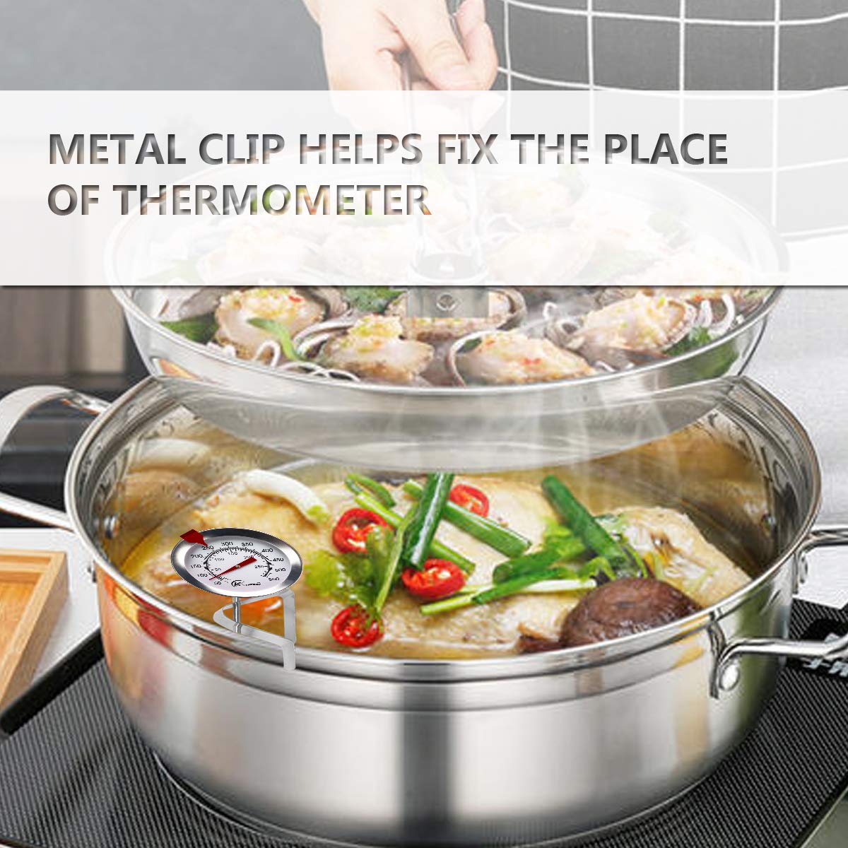Stainless steel casing protects KT THERMO during busy kitchen use