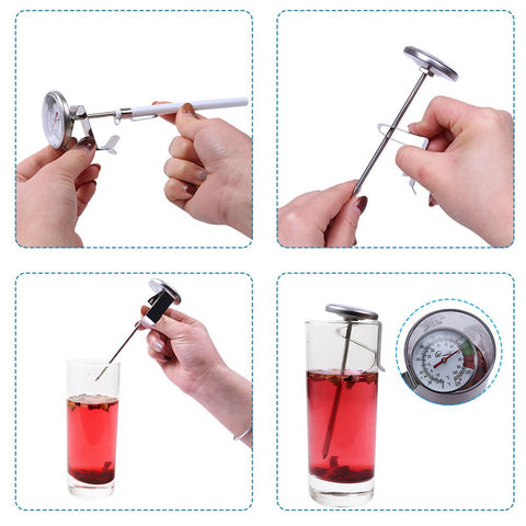KT THERMO Instand Read 2-Inch Dial Thermometer easy to clean stainless build