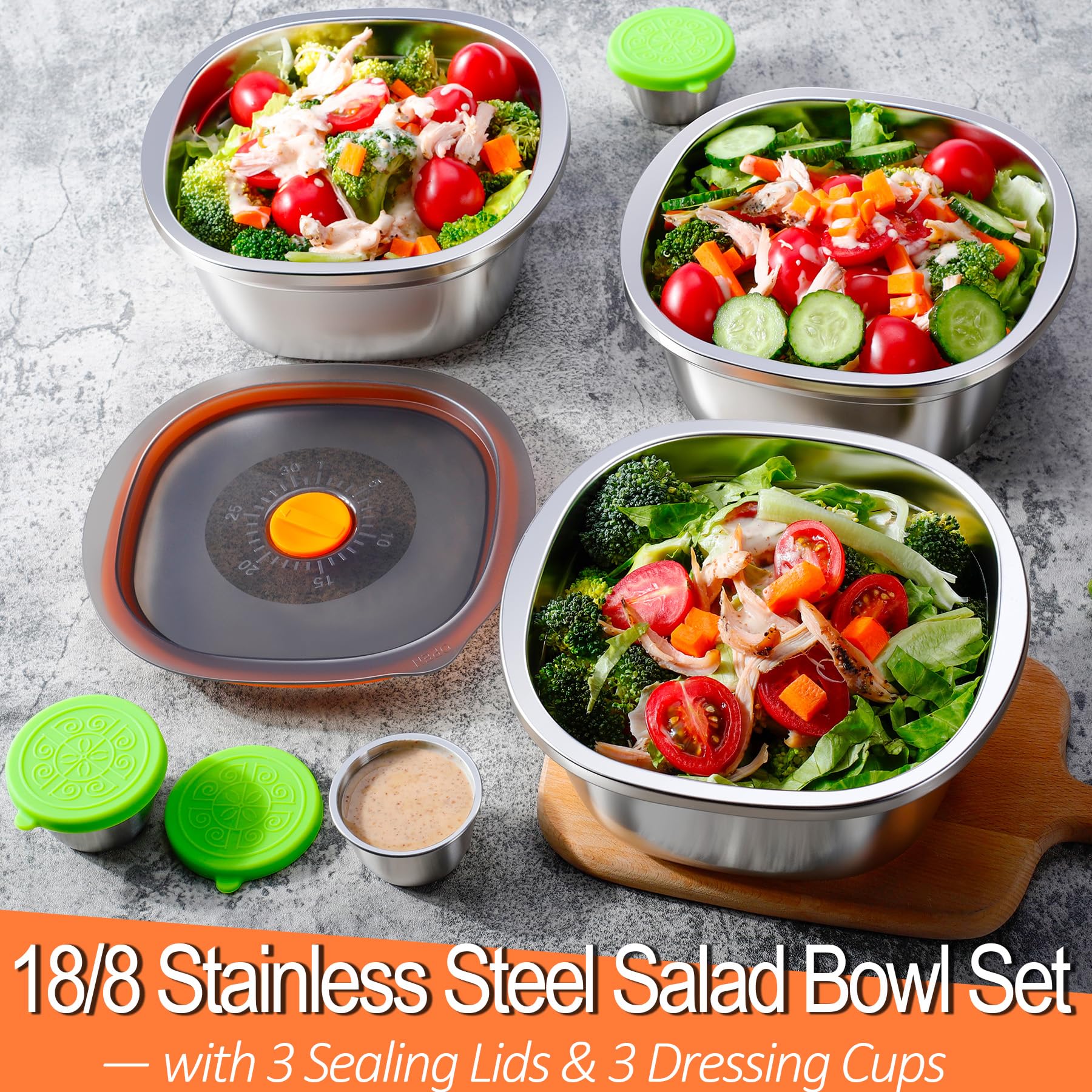 KTKUDY stainless dressing cup with leakproof lid keeps dressings contained