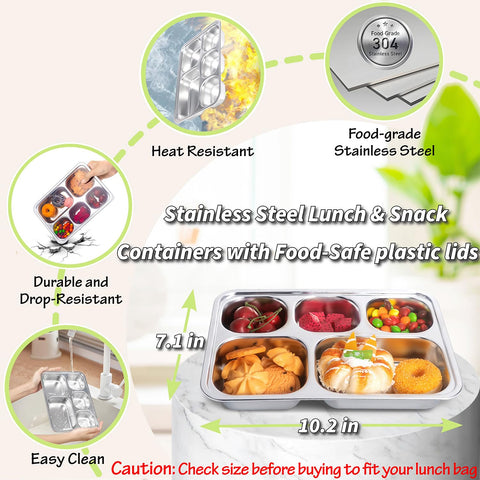 KTKUDY 5-compartment design keeps snacks organized and fresh
