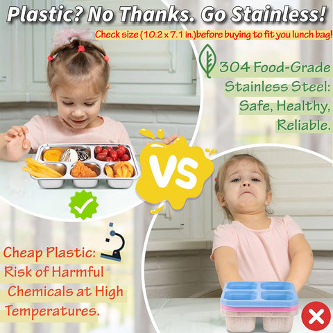 KTKUDY stainless snack container lid showing clear lid for dust protection