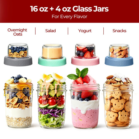 KTMAMA transparent glass design lets you see contents at a glance.
