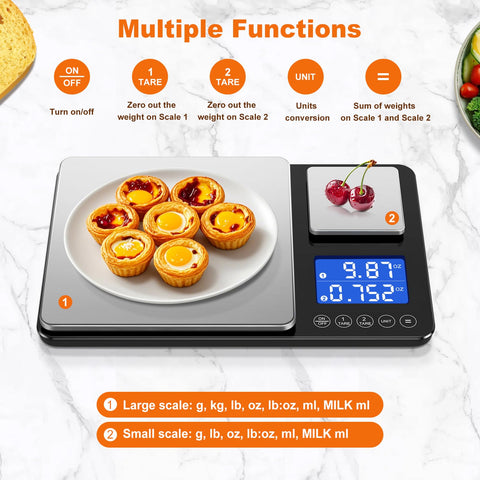 KUAIVO seven-unit option supports measuring solids, liquids, and milk in convenient formats.