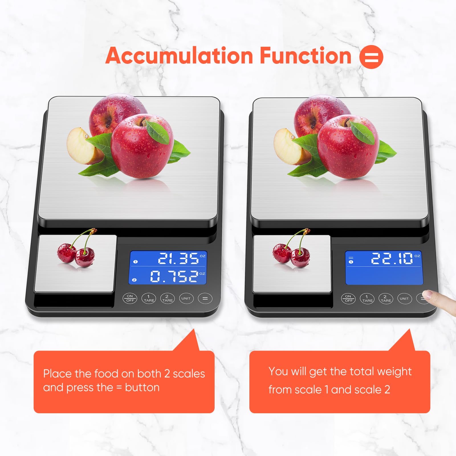 KUAIVO accumulation feature supporting step-by-step recipe building