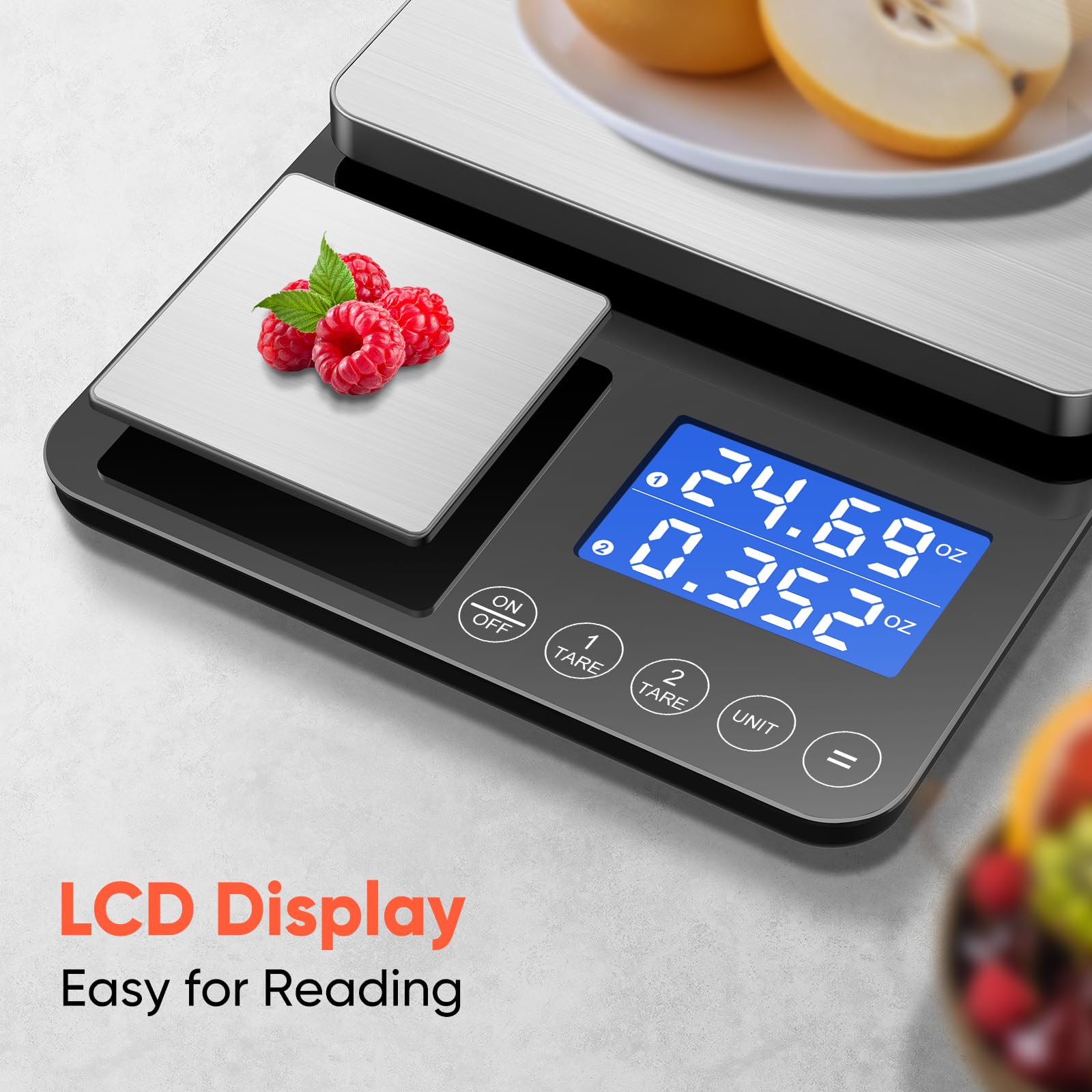 KUAIVO backlit LCD display for clear readings in any light