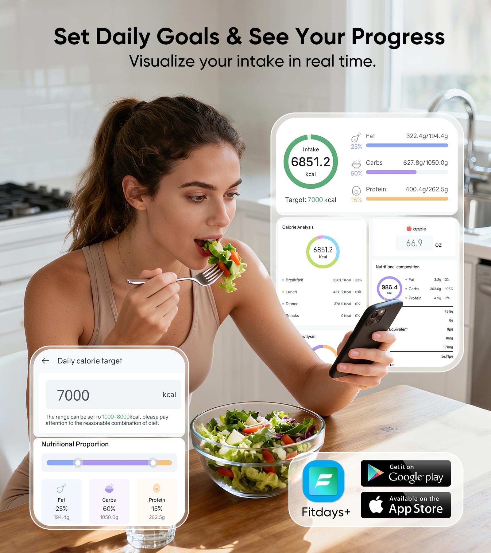 KUAIVO scale includes 50 built-in foods for quick checks.
