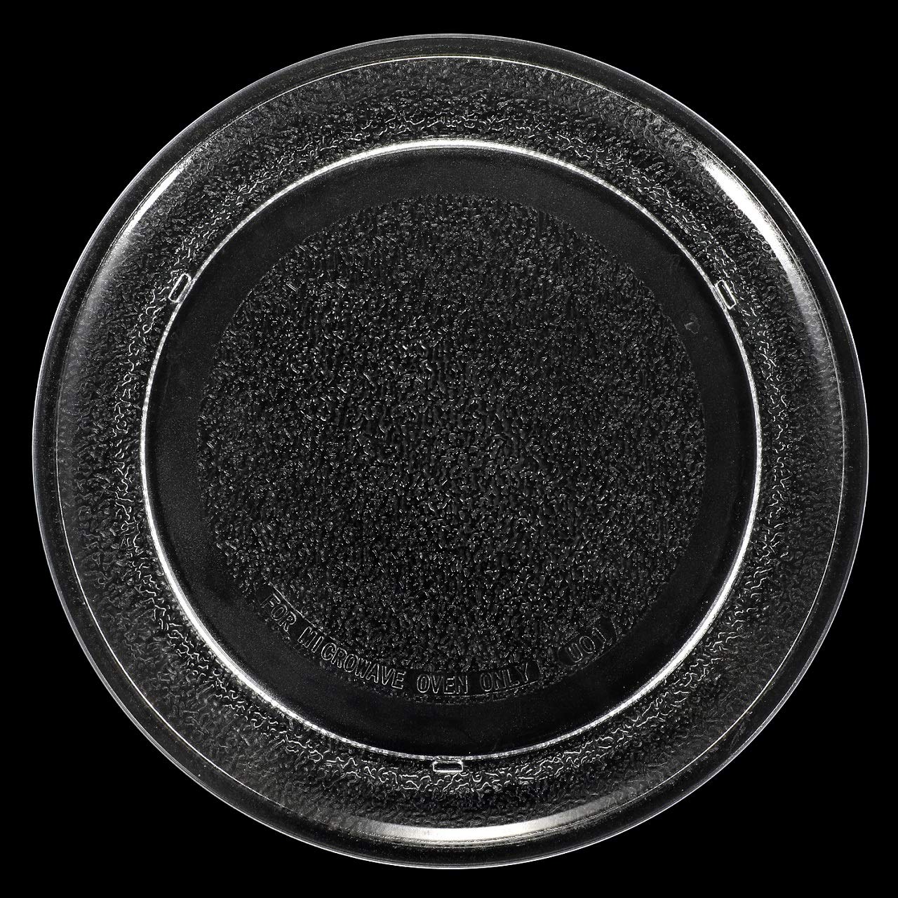 KuangBBBTools 245mm turntable plate front view, durable glass for reliable microwave rotation.