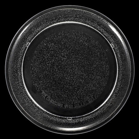 KuangBBBTools 245mm turntable plate front view, durable glass for reliable microwave rotation.