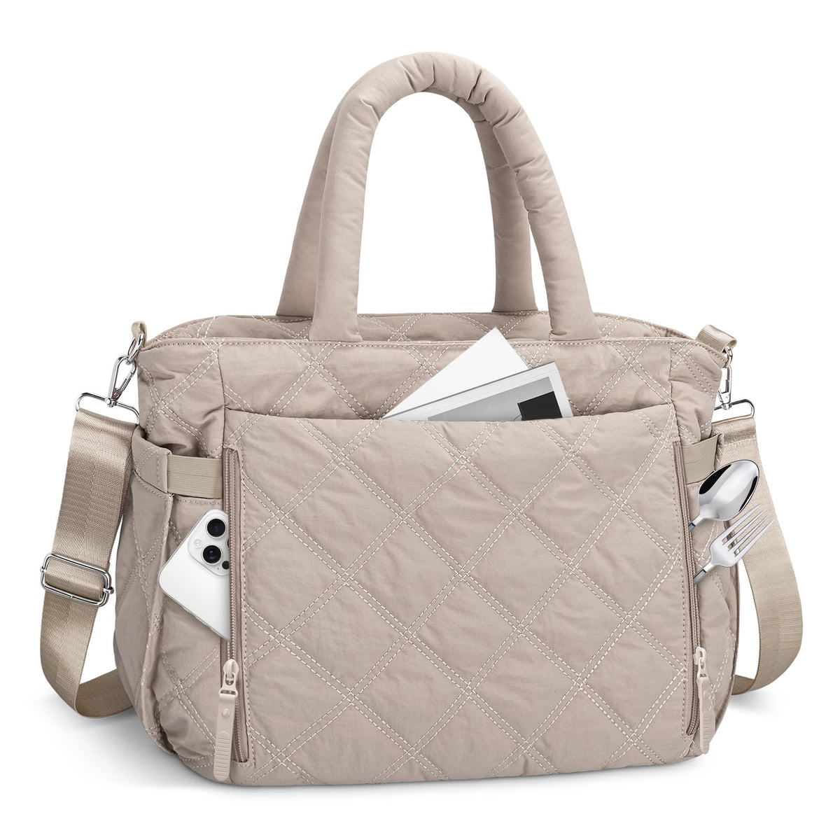 KUBYA lunch bag with large-capacity 17L keeps meals organized for the day