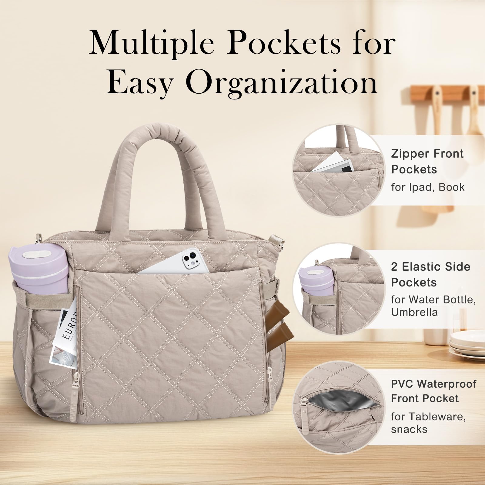 KUBYA side pockets fit bottles or an umbrella for quick reach