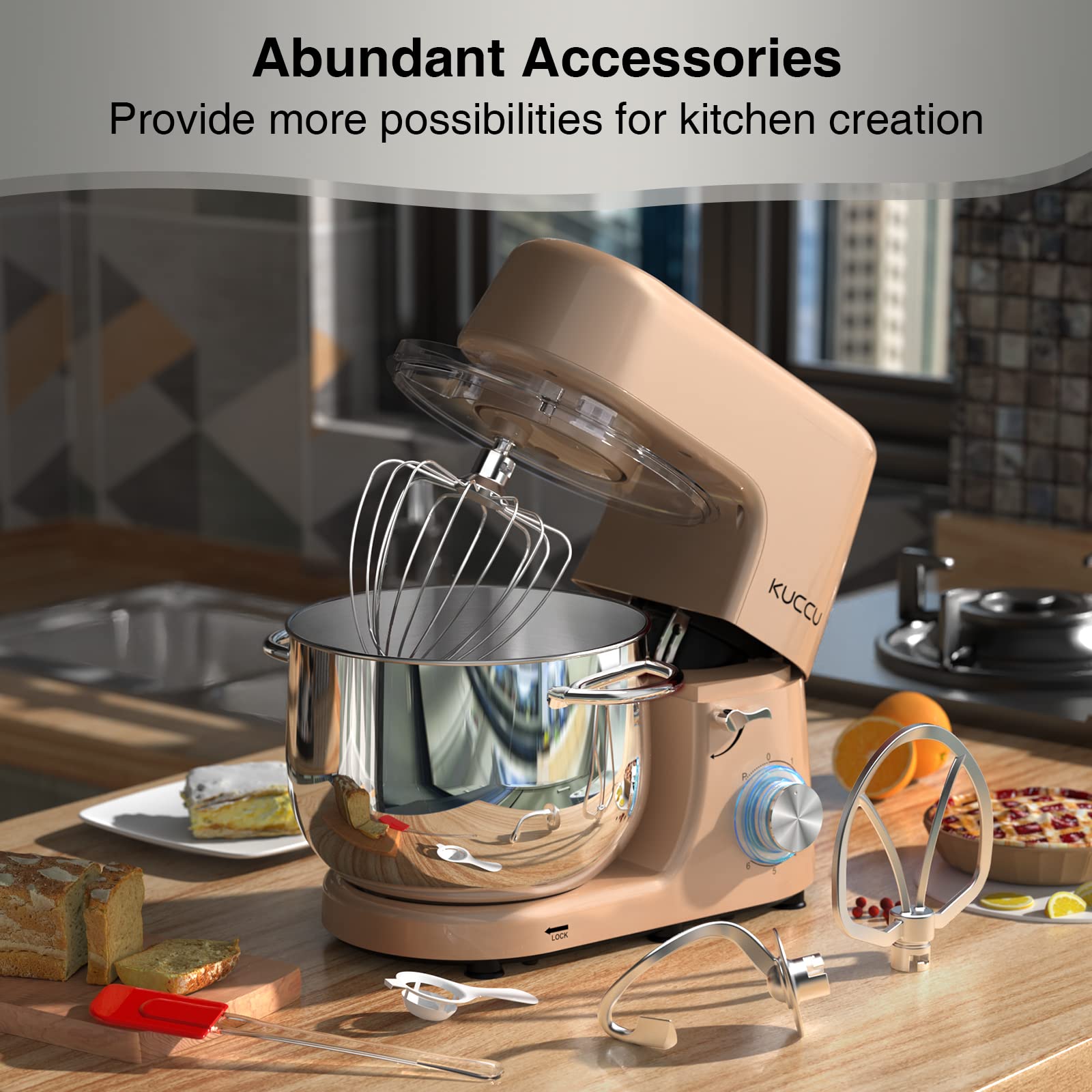 KUCCU anti-slip suction feet stabilize operation.