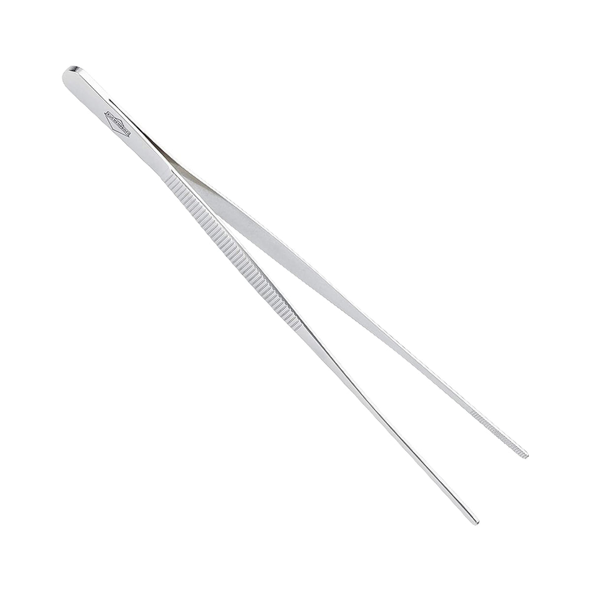 Küchenprofi 12-inch tweezer tongs with grooved handle for secure cooking grip.