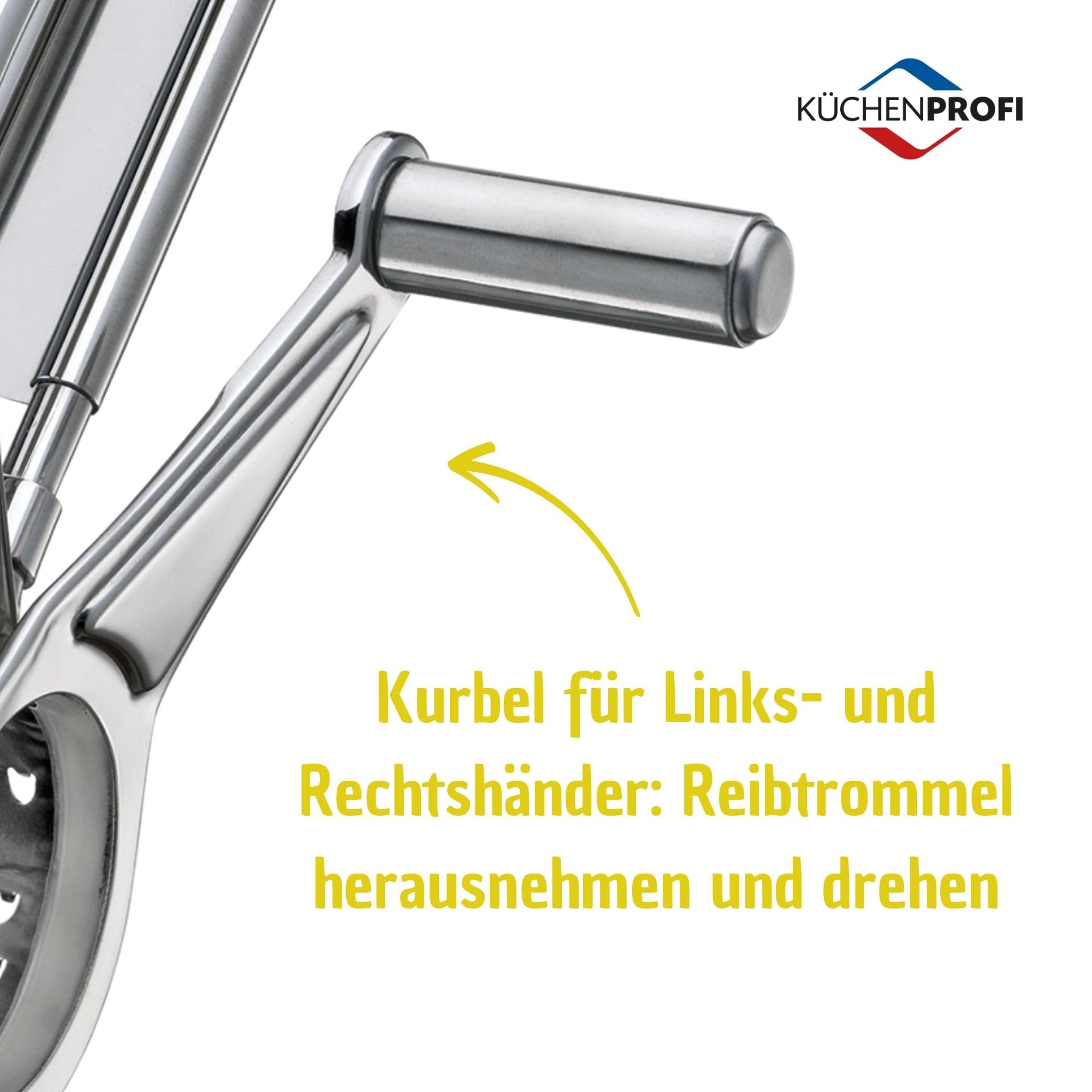 Küchenprofi rotary grater for chocolate and nuts with durable build.