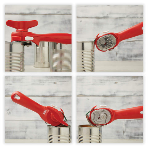 Kuhn Rikon ergonomic handle enables comfortable one-handed operation.