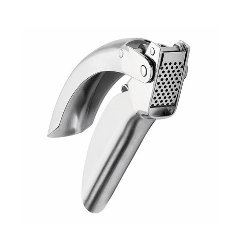 Kuhn Rikon Epicurean garlic press with ergonomic lever reduces effort during crushing