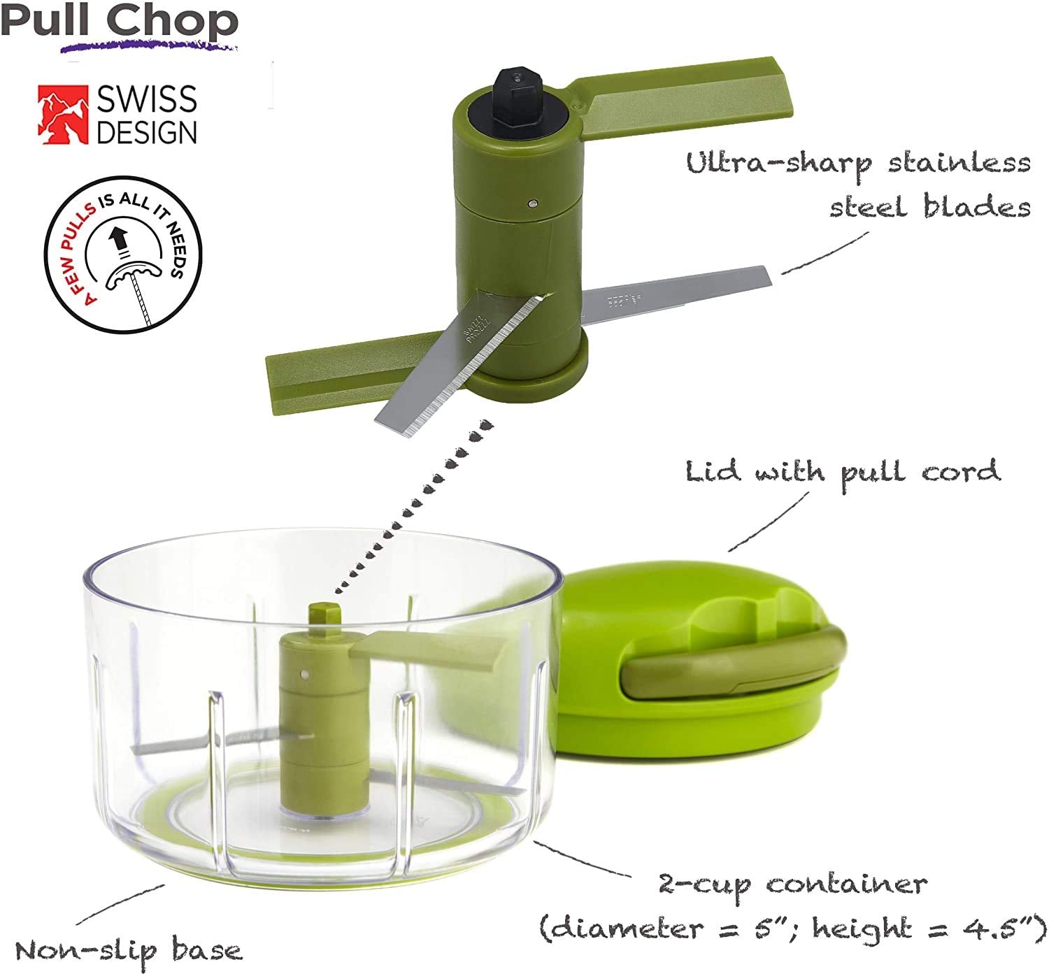 Kuhn Rikon Pull Chop non-slip base keeps prep steady