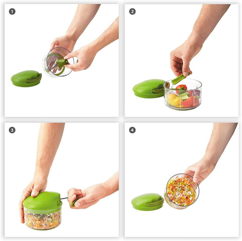 Kuhn Rikon Pull Chop speeds up chopping for salads