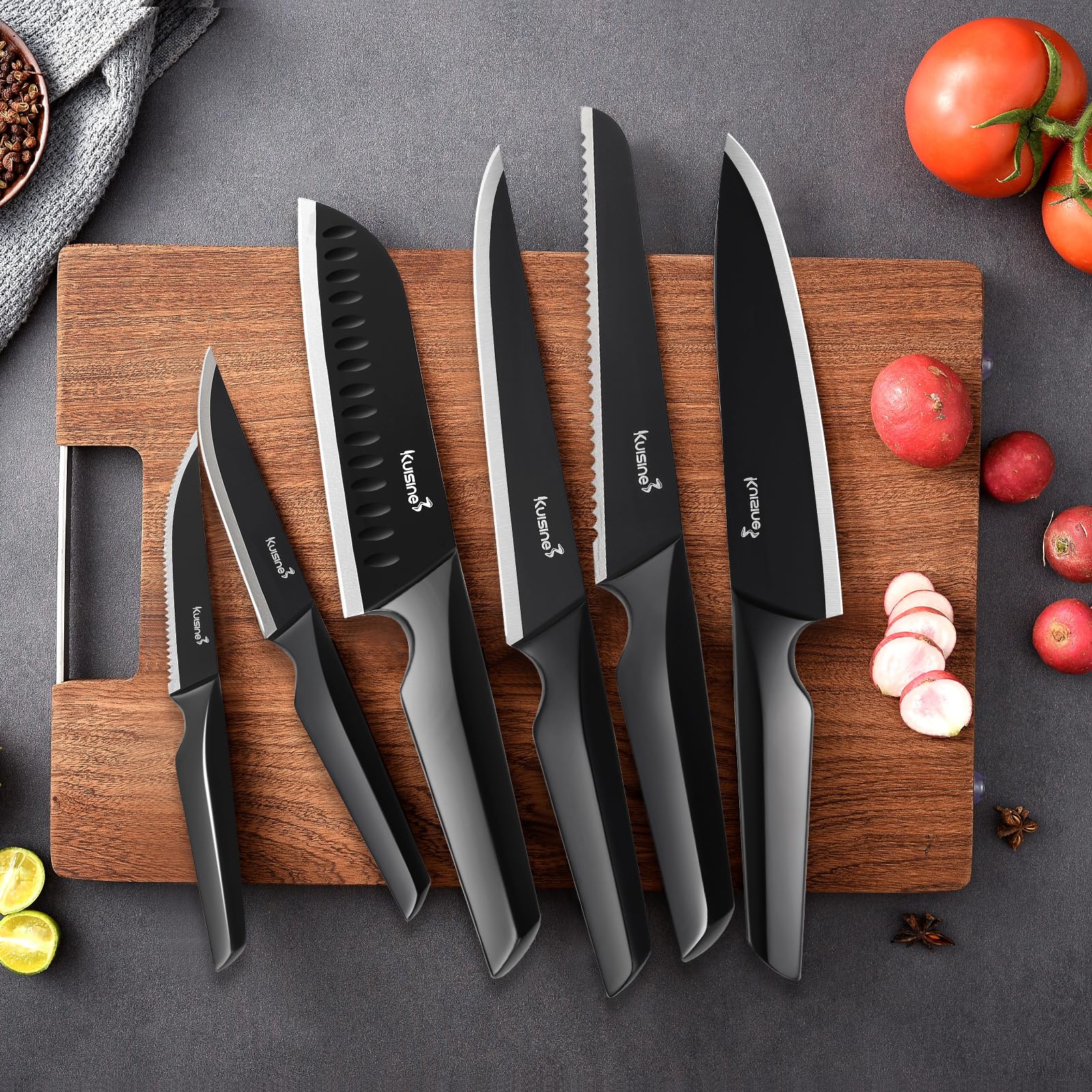 KUISINE 5-inch utility knife handles precise everyday tasks.