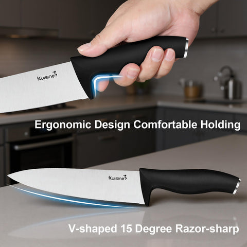Kuisine 7-inch Santoku Knife for versatile chopping and mincing
