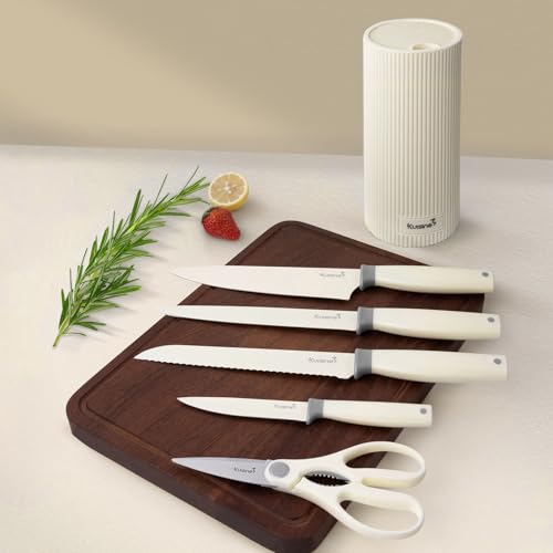 Kuisine 8-inch chef knife in ivory for precise chopping and comfortable control