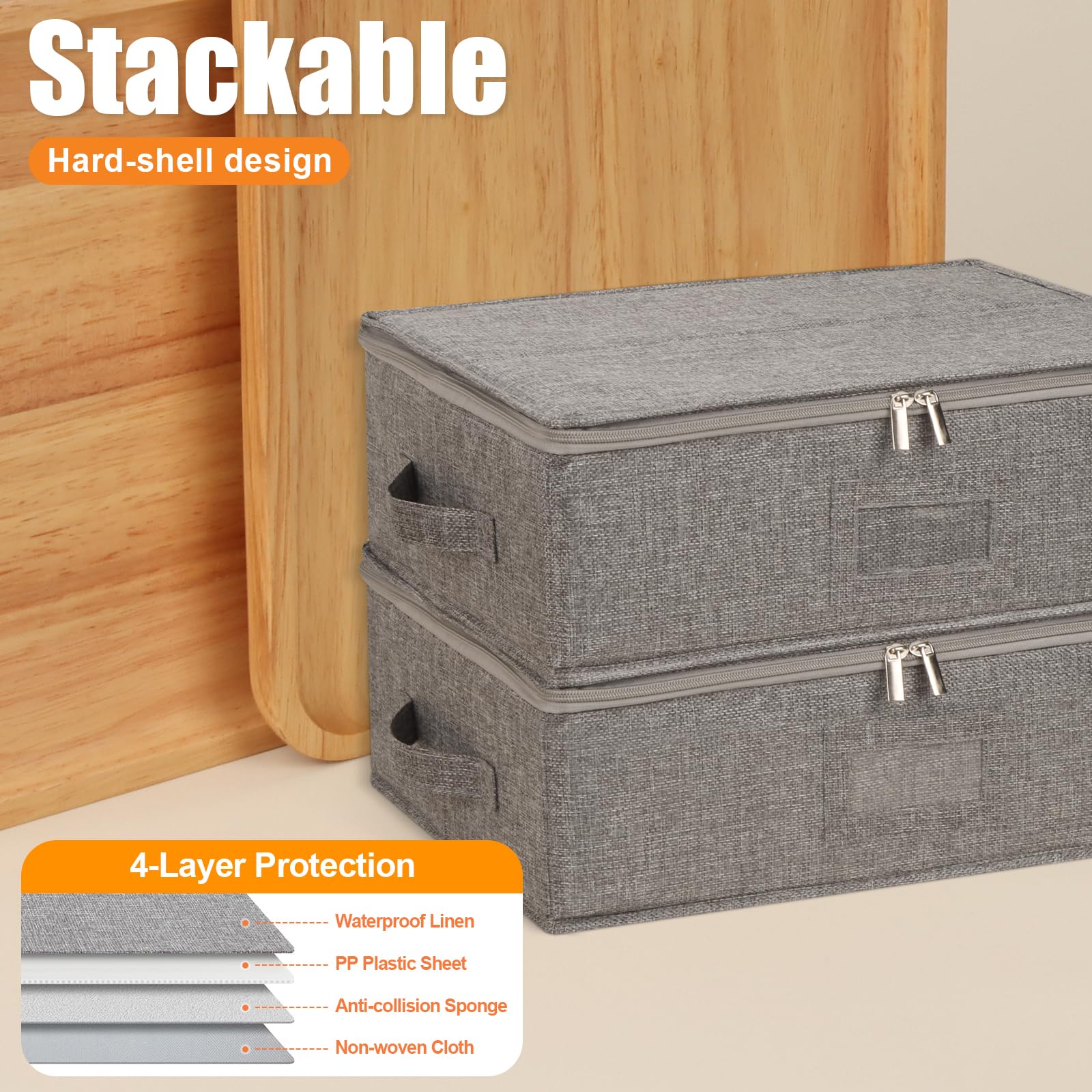 Kukikan hard-shell bottom and lid provide robust protection during storage.