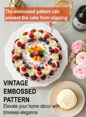 Kukikan dessert stand stable pedestal keeps cakes steady during serving.