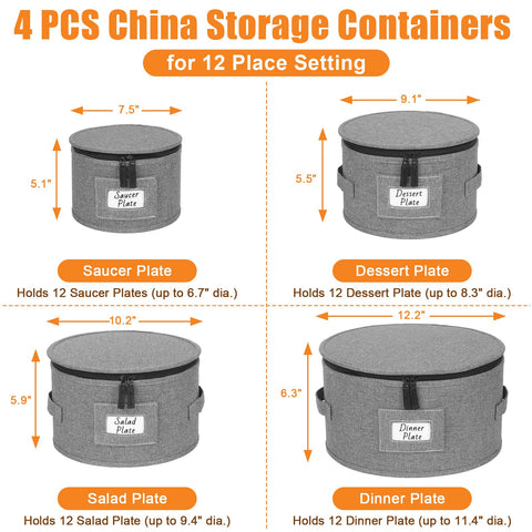 Kukikan complete set includes 12 felt-liners to separate plates and reduce friction.