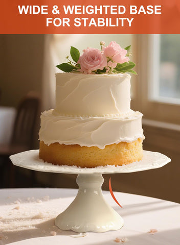 Kukikan-weighted base cake stand prevents wobble during display.