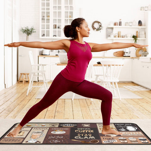 Kukli Coffee Rugs decor ready mat in entryway and kitchen spaces