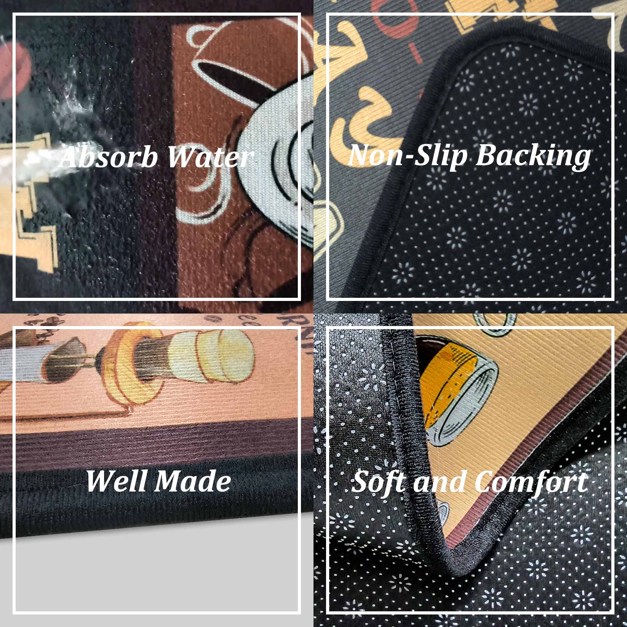 Kukli Coffee Rugs durable edges resist wear during daily cooking