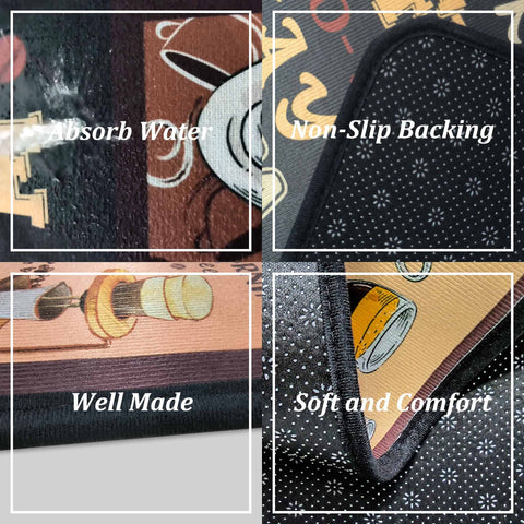 Kukli Coffee Rugs durable edges resist wear during daily cooking