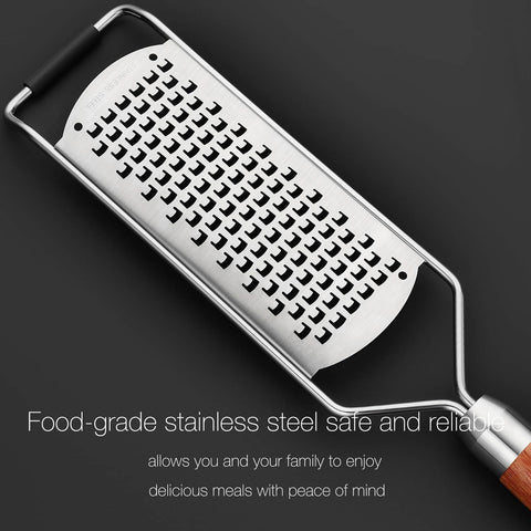 KULUNER solid wood handle offers comfortable, secure grip during zesting and grating.