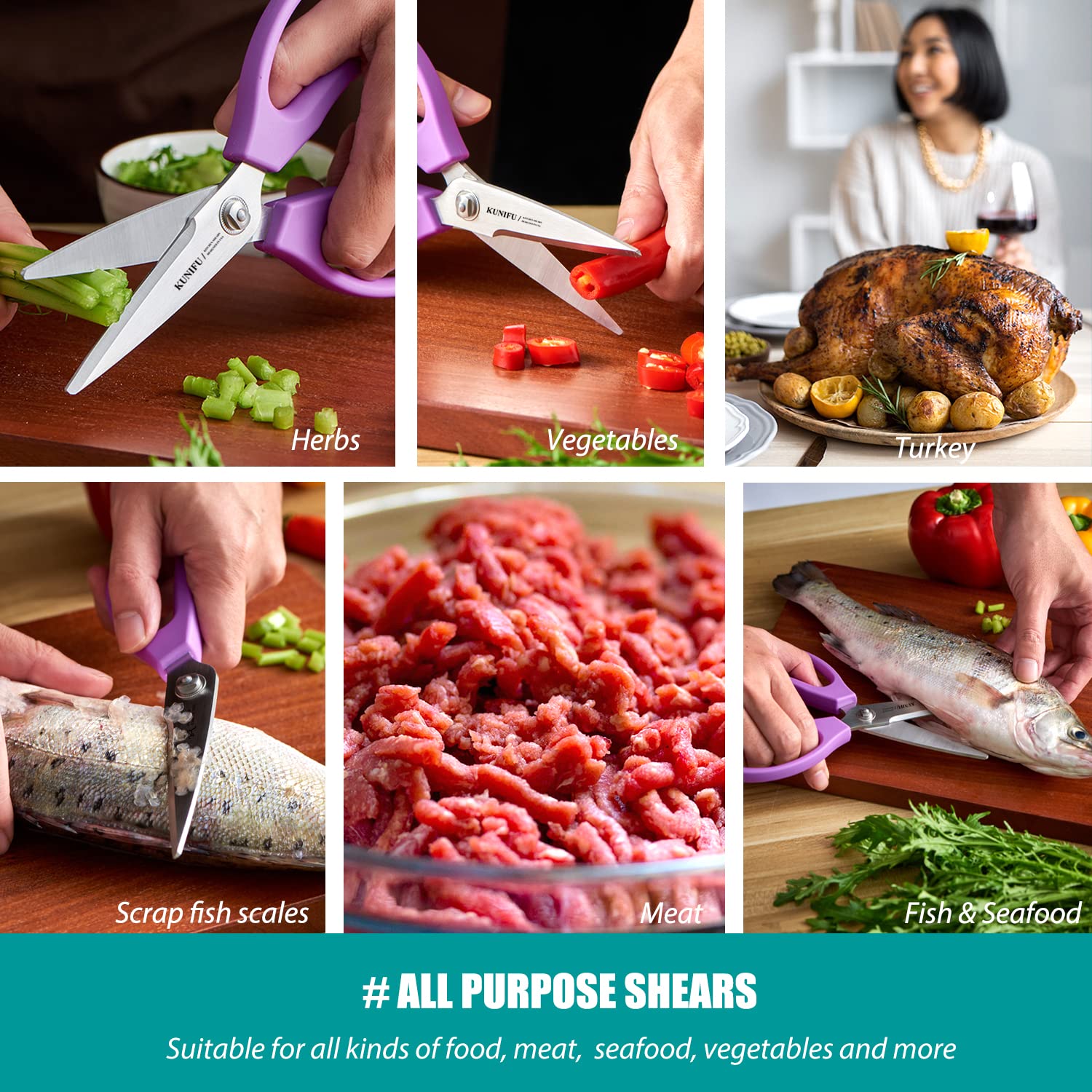 KUNIFU opens packages and slices herbs with ease.