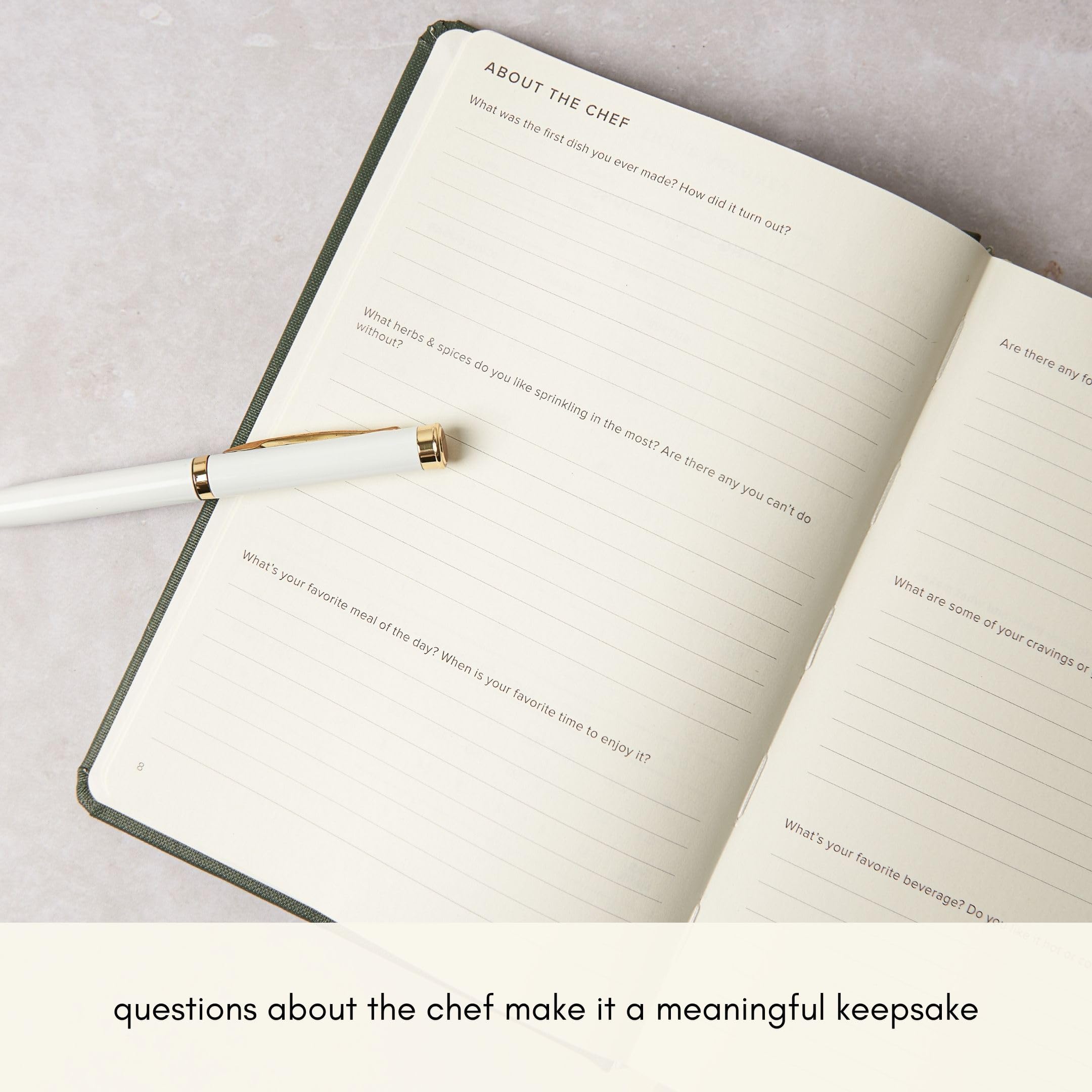 Kunitsa Co Recipe Notebook A5 size fits countertops and shelves