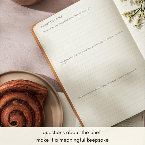 Kunitsa Co. Recipe Notebook compact A5 size fits on kitchen counter