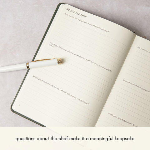 Kunitsa Co Recipe Notebook A5 size fits countertops and shelves