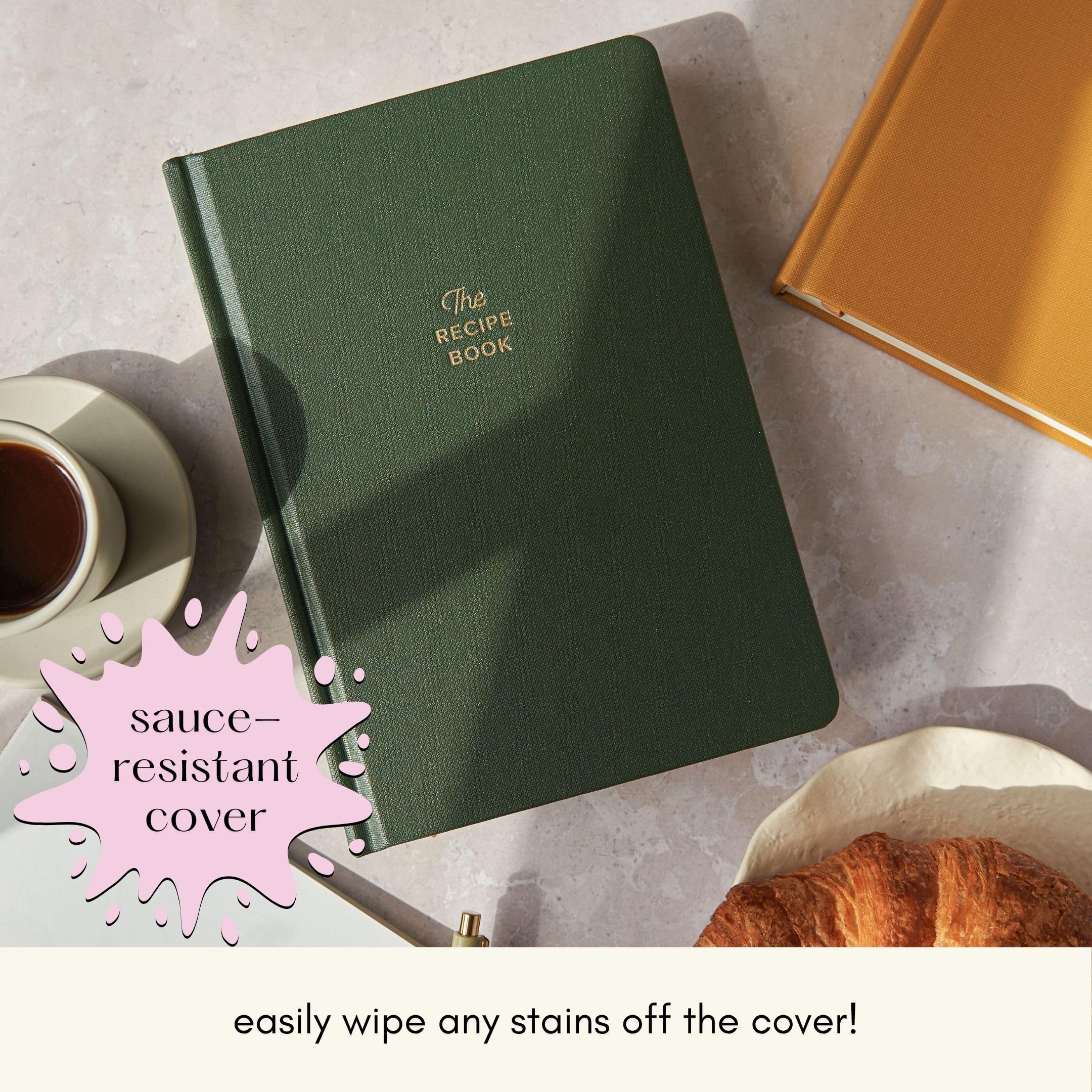 Kunitsa Co Recipe Notebook back pocket holds handwritten notes and clippings