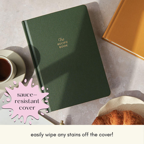 Kunitsa Co Recipe Notebook back pocket holds handwritten notes and clippings