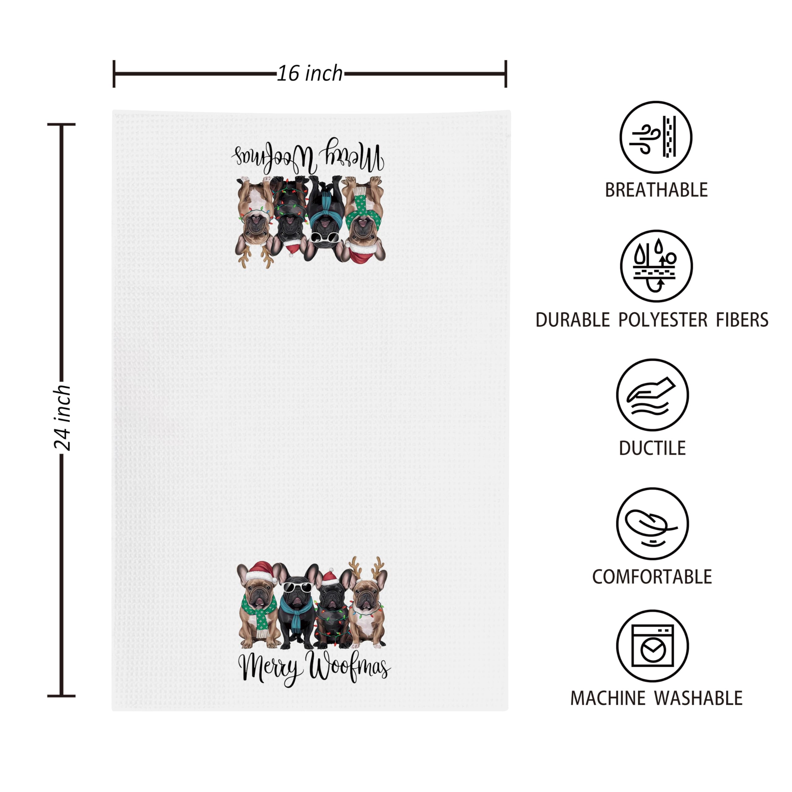 kunlisa french bulldog gift towel in bathroom setup, ideal seasonal gift