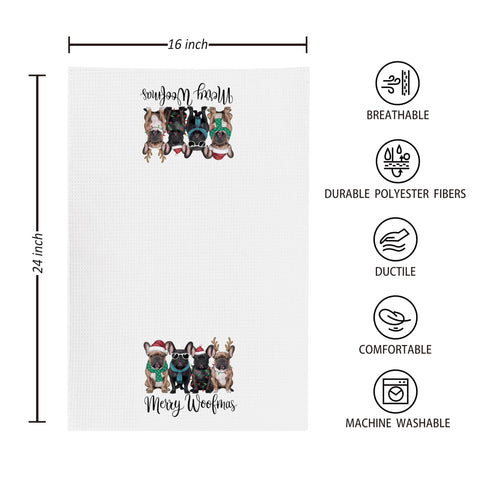 kunlisa french bulldog gift towel in bathroom setup, ideal seasonal gift