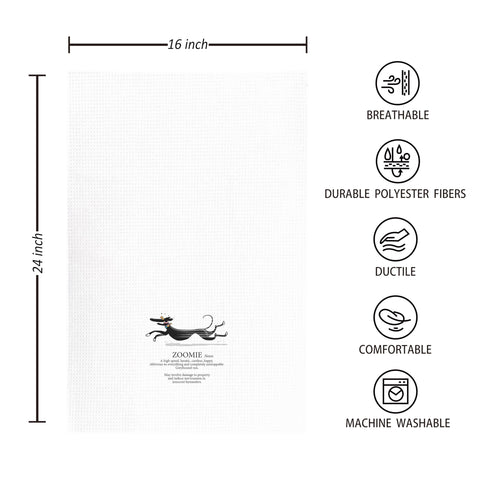 kunlisa Funny Greyhound Glossary towels machine-washable for easy care