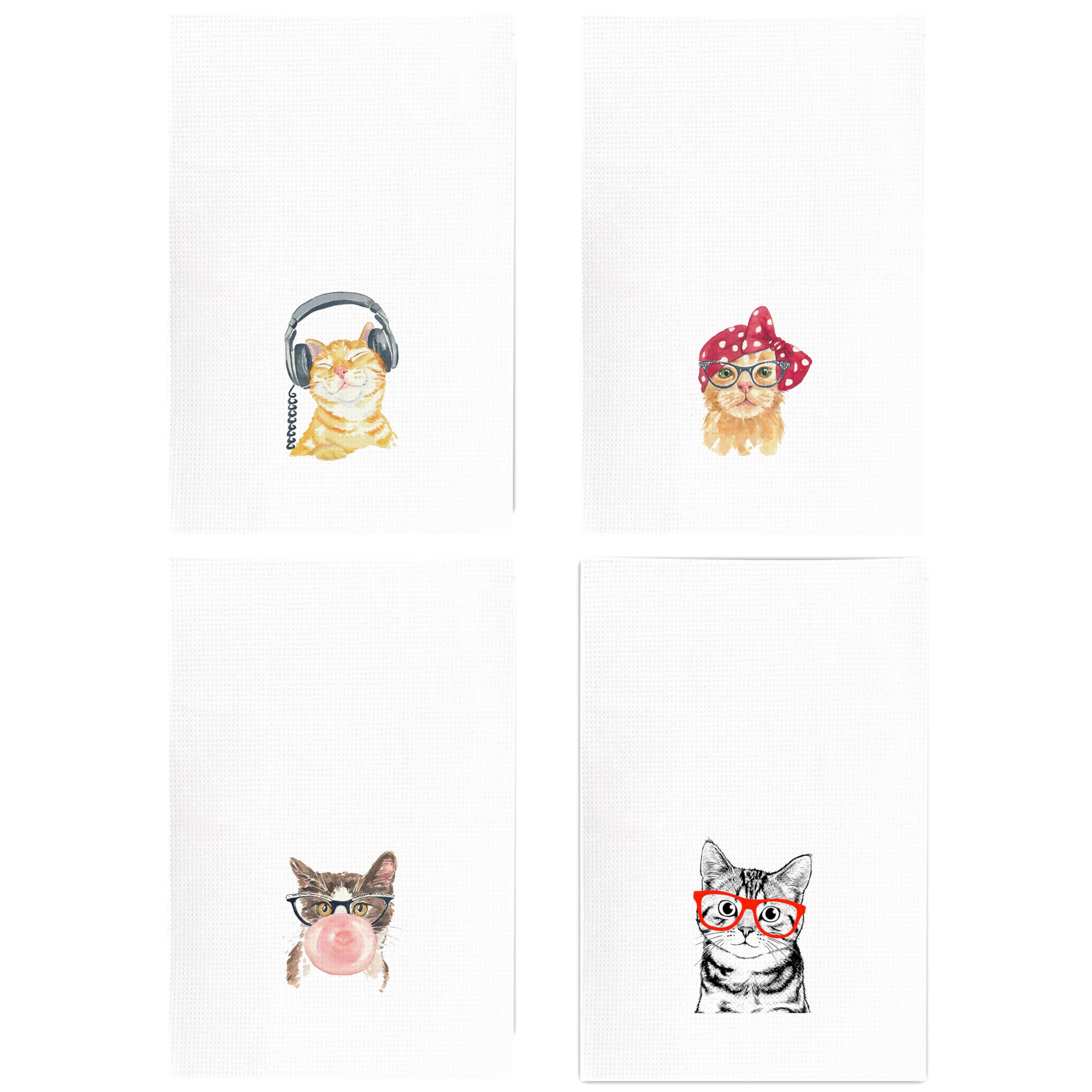 kunlisa set of 4 towels versatile for dishes counters and decor.