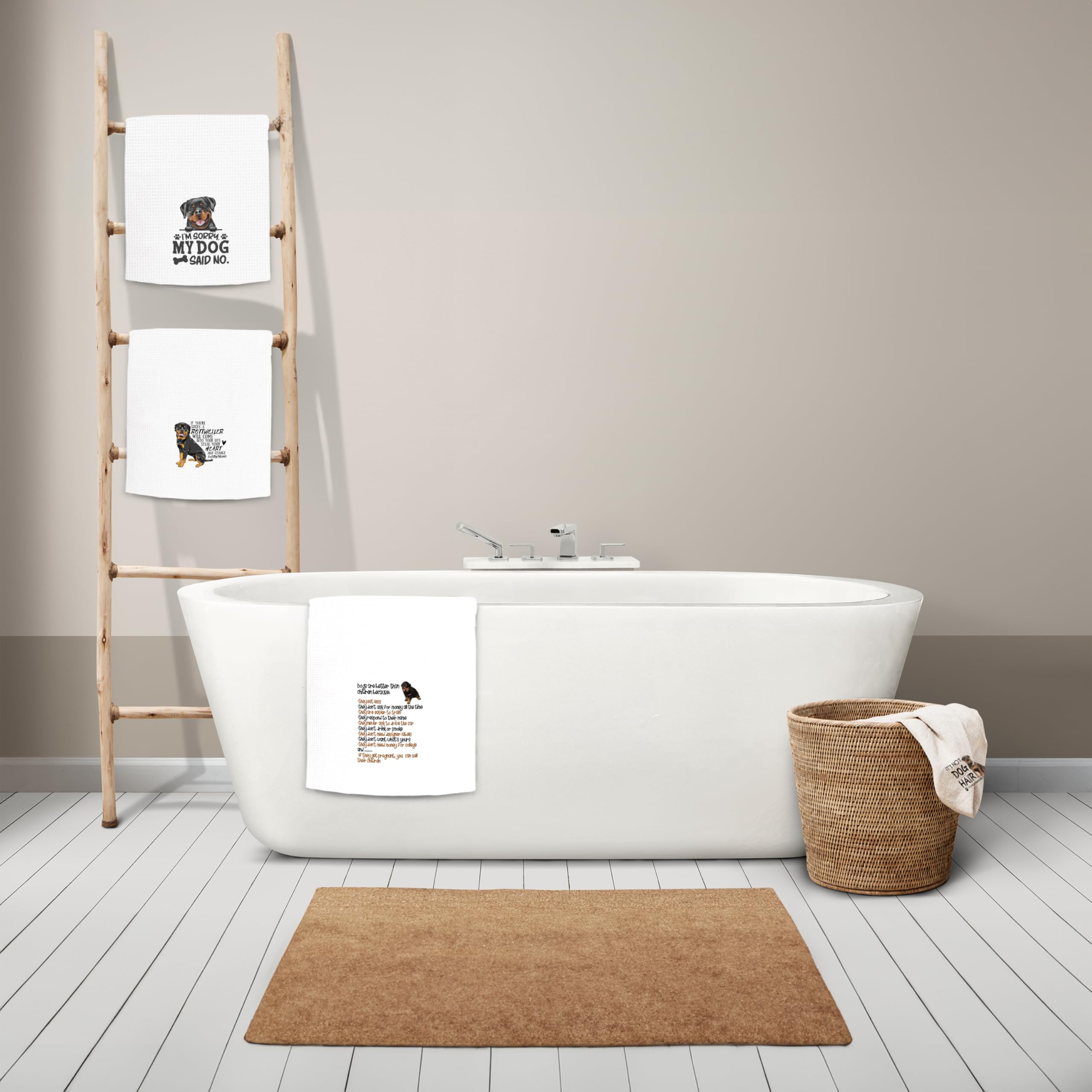 Kunlisa Rottweiler towel set makes a thoughtful wedding or bridal gift.