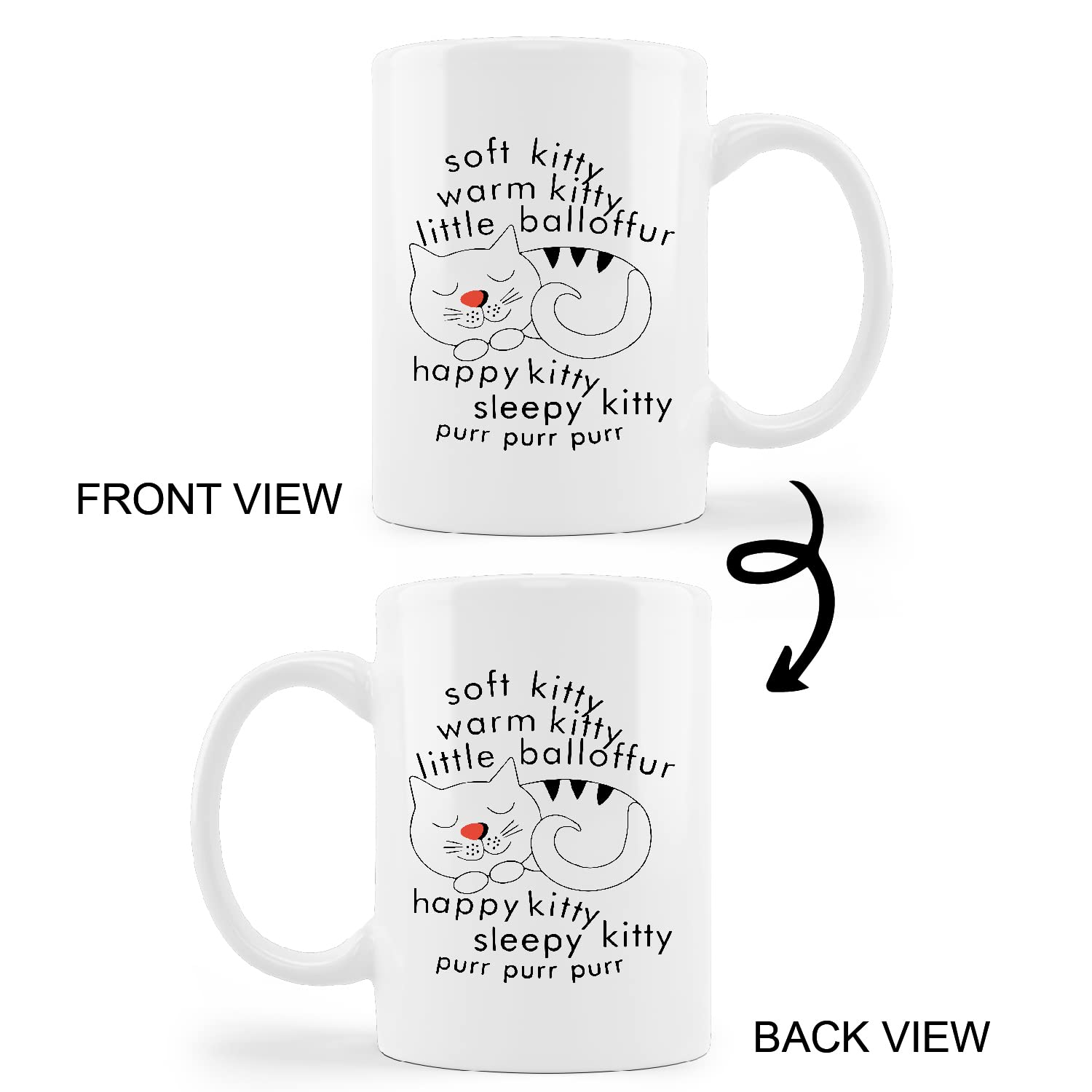 Kunlisa Soft Kitty mug safe for dishwasher and microwave use