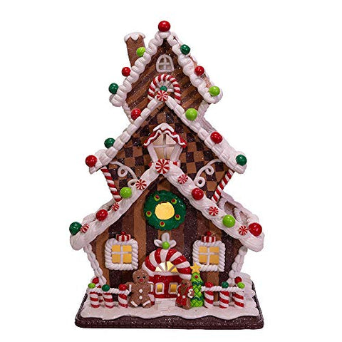 Kurt S. Adler gingerbread house exterior patterns create visual depth.
