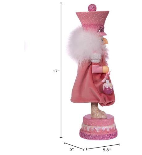 Kurt S. Adler Hollywood Pink Sweet Soldier Nutcracker 15-inch height for mantel