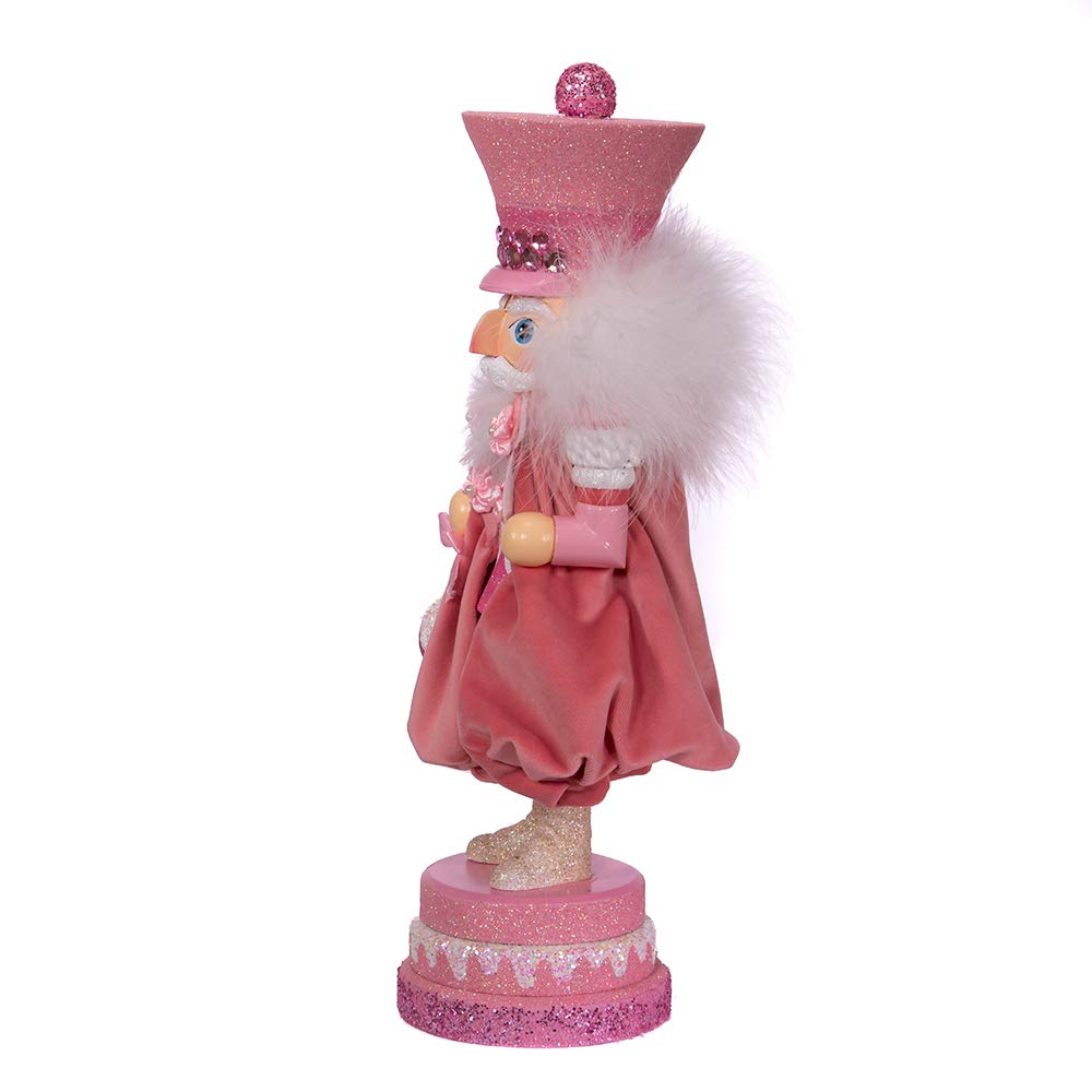 Kurt S. Adler Hollywood Pink Sweet Soldier Nutcracker jewels on hat highlight
