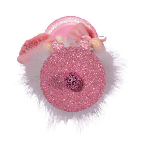 Kurt S. Adler Hollywood Pink Sweet Soldier Nutcracker pink ribbon flowers accent