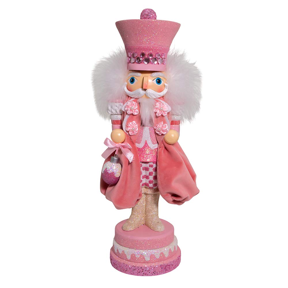 Kurt S. Adler Hollywood Pink Sweet Soldier Nutcracker side view ideal for shelves