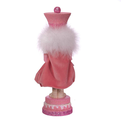 Kurt S. Adler Hollywood Pink Sweet Soldier Nutcracker velvet cape texture